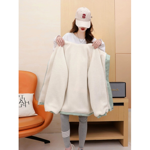 加絨加厚羊羔毛外套女秋冬季2025新款設計感小衆寬松休閒棉衣棉服 加絨加厚羊羔毛外套女秋冬季2025新款設計感小衆寬松休閒棉衣棉服