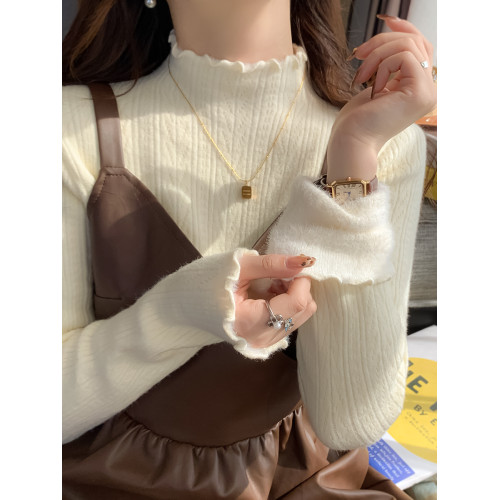 藍色加絨毛衣女款2025新款冬季加厚內搭打底衫秋冬半高領針織上衣 藍色加絨毛衣女款2025新款冬季加厚內搭打底衫秋冬半高領針織上衣