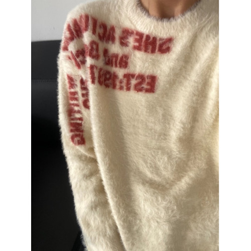 美式cleanfit水貂絨毛衣男士2024春秋季新款慵懶風寬松針織衫線衣 美式cleanfit水貂絨毛衣男士2024春秋季新款慵懶風寬松針織衫線衣