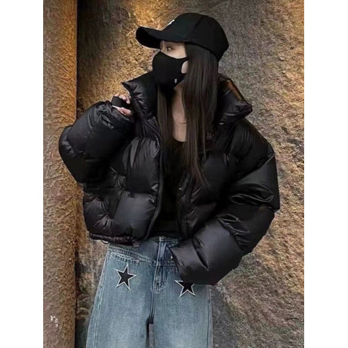 韓版超短超時髦高級感短羽絨服外套女2024新小個子加厚百搭麵包服 韓版超短超時髦高級感短羽絨服外套女2024新小個子加厚百搭麵包服