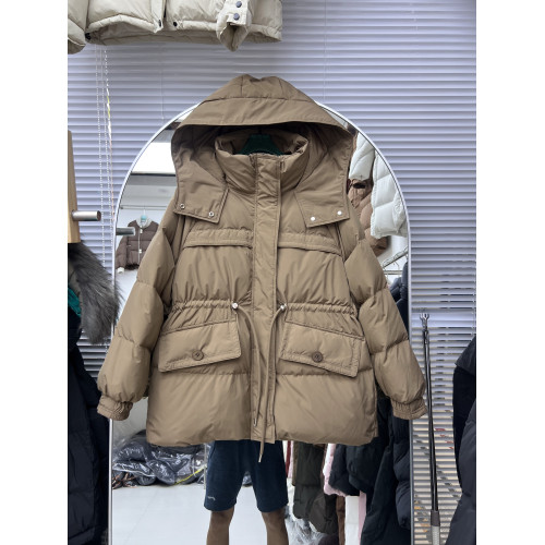 2025新款高級感中長款羽絨服女裝姐妹款抽繩收腰寬松顯瘦冬季外套 2025新款高級感中長款羽絨服女裝姐妹款抽繩收腰寬松顯瘦冬季外套