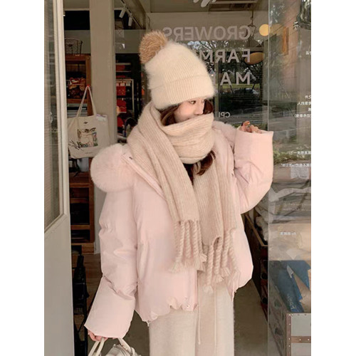 粉色短款羽絨棉服女冬裝小個子巨好看夾棉外套獨特漂亮小棉襖加厚 粉色短款羽絨棉服女冬裝小個子巨好看夾棉外套獨特漂亮小棉襖加厚