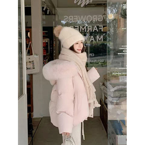 粉色短款羽絨棉服女冬裝小個子巨好看夾棉外套獨特漂亮小棉襖加厚 粉色短款羽絨棉服女冬裝小個子巨好看夾棉外套獨特漂亮小棉襖加厚