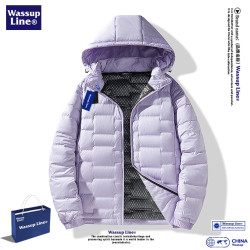 WASSUP LINE輕薄羽絨服男士2025冬季新款時尚保暖羽絨旅行外套女