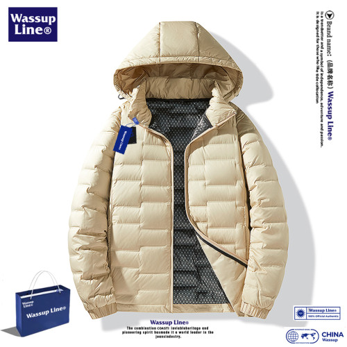 WASSUP LINE輕薄羽絨服男士2025冬季新款時尚保暖羽絨旅行外套女 WASSUP LINE輕薄羽絨服男士2025冬季新款時尚保暖羽絨旅行外套女