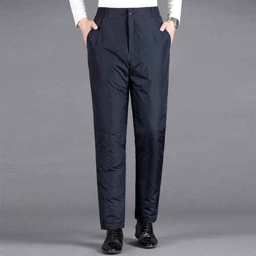 羽絨褲男外穿中老年高腰加厚寬松大碼防寒保暖男士鴨絨直筒棉褲冬 羽絨褲男外穿中老年高腰加厚寬松大碼防寒保暖男士鴨絨直筒棉褲冬