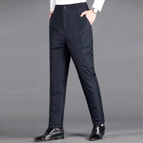 羽絨褲男外穿中老年高腰加厚寬松大碼防寒保暖男士鴨絨直筒棉褲冬 羽絨褲男外穿中老年高腰加厚寬松大碼防寒保暖男士鴨絨直筒棉褲冬