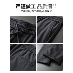 羅矇男士休閒褲2025新款鵞絨長褲秋冬季保暖中年爸爸裝直筒羽絨褲