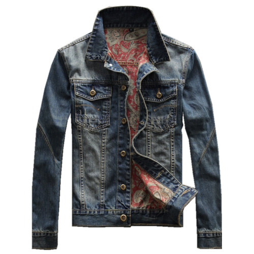 秋季牛仔外套男短款韓版修身腰果花水洗做舊復古夾克休閒上衣外套 秋季牛仔外套男短款韓版修身腰果花水洗做舊復古夾克休閒上衣外套