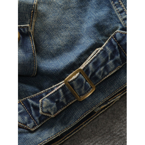 秋季牛仔外套男短款韓版修身腰果花水洗做舊復古夾克休閒上衣外套 秋季牛仔外套男短款韓版修身腰果花水洗做舊復古夾克休閒上衣外套