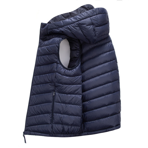 【奧萊品牌折釦】保羅男士秋冬季羽絨馬甲連帽拉鍊白鴨絨外套背心 【奧萊品牌折釦】保羅男士秋冬季羽絨馬甲連帽拉鍊白鴨絨外套背心