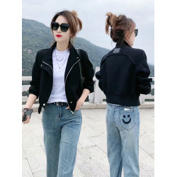 獨特別致黑色夾克短外套女士春秋款2025新款爆款小個子休閒棒球服