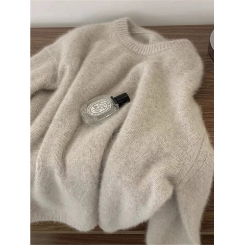 浣熊絨軟糯套頭毛衣女秋冬季高級感慵懶寬松軟糯針織打底內搭上衣 浣熊絨軟糯套頭毛衣女秋冬季高級感慵懶寬松軟糯針織打底內搭上衣