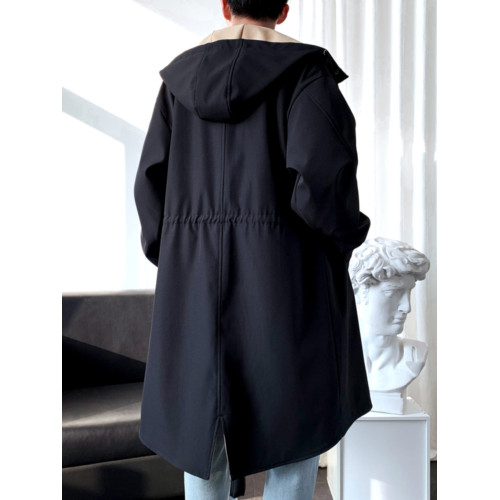 撞色中長款風衣男秋冬韓版潮馬甲情侶大衣青少年寬松百搭休閒外套 撞色中長款風衣男秋冬韓版潮馬甲情侶大衣青少年寬松百搭休閒外套