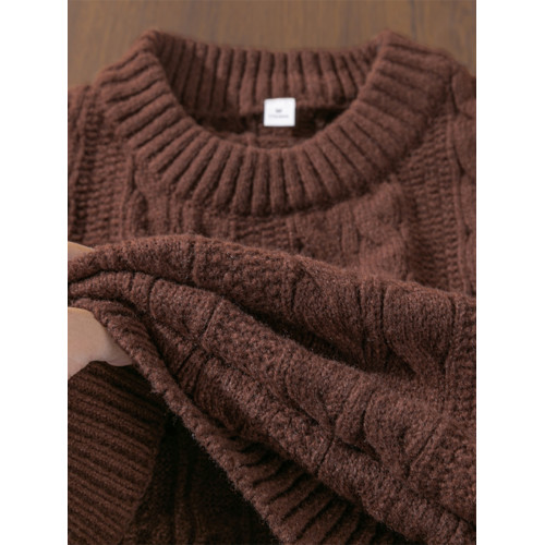 深咖美拉德!日系慵懶風圓領毛衣男女秋冬季重磅復古針織衫上衣服 深咖美拉德!日系慵懶風圓領毛衣男女秋冬季重磅復古針織衫上衣服