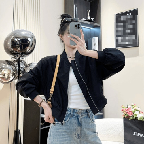 早秋女短款百搭休閒夾克上衣小個子簡約時尚立領棒球服運動外套潮 早秋女短款百搭休閒夾克上衣小個子簡約時尚立領棒球服運動外套潮