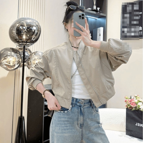 早秋女短款百搭休閒夾克上衣小個子簡約時尚立領棒球服運動外套潮 早秋女短款百搭休閒夾克上衣小個子簡約時尚立領棒球服運動外套潮