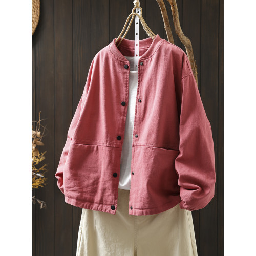 巨好看的早秋外套女款秋2025新寬松休閒短款小個子立領棒球服夾克 巨好看的早秋外套女款秋2025新寬松休閒短款小個子立領棒球服夾克