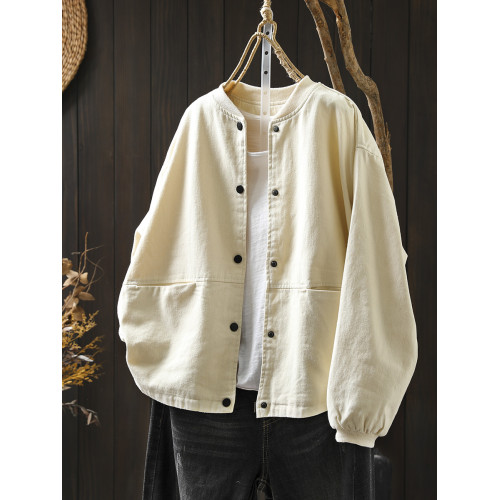 巨好看的早秋外套女款秋2025新寬松休閒短款小個子立領棒球服夾克 巨好看的早秋外套女款秋2025新寬松休閒短款小個子立領棒球服夾克