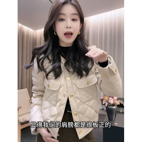 小香風菱格棉服女春秋2025新款寬松時尚洋氣高級感短款夾棉外套女 小香風菱格棉服女春秋2025新款寬松時尚洋氣高級感短款夾棉外套女