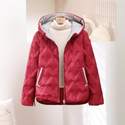 2025秋冬季新款羽絨服女寬松保暖時尚短款潮流百搭連帽白鴨絨外套