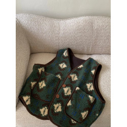 隨便搭都好看~羊羔毛馬甲女冬季復古日系軟糯慵懶風開衫背心外套