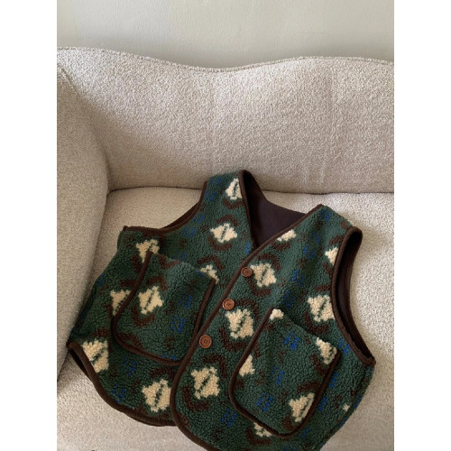 隨便搭都好看~羊羔毛馬甲女冬季復古日系軟糯慵懶風開衫背心外套 隨便搭都好看~羊羔毛馬甲女冬季復古日系軟糯慵懶風開衫背心外套