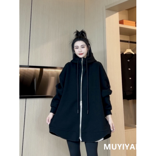 歐貨高品質雙向拉鍊衛衣2025秋季新款大碼胖妹妹時尚休閒顯瘦外套 歐貨高品質雙向拉鍊衛衣2025秋季新款大碼胖妹妹時尚休閒顯瘦外套
