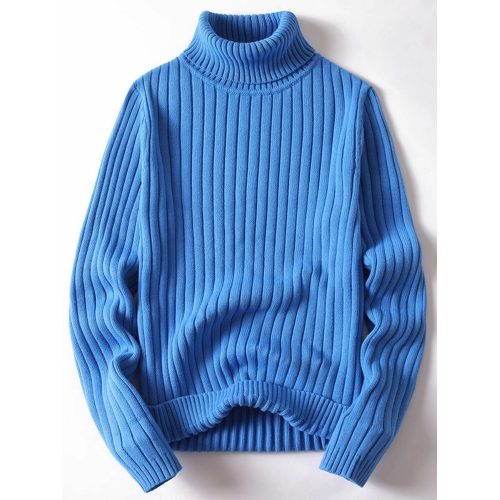 冬季男士高領毛衣潮流修身加厚打底衫青年長領純色百搭麻花針織衫