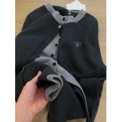 版型超適合！！假兩件針織衫秋冬季少女學院風軟糯糯開衫毛衣外套