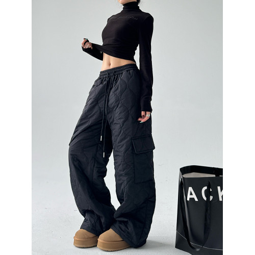 冬季戶外抗寒保暖棉褲女2025冬裝新款復古加厚工裝沖鋒休閒褲子 冬季戶外抗寒保暖棉褲女2025冬裝新款復古加厚工裝沖鋒休閒褲子