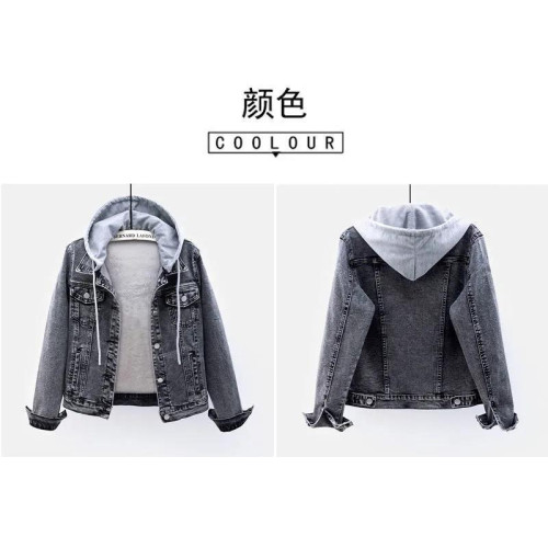 可拆連帽牛仔外套女冬季韓版新款加絨加厚百搭羊羔絨長袖保暖棉衣 可拆連帽牛仔外套女冬季韓版新款加絨加厚百搭羊羔絨長袖保暖棉衣