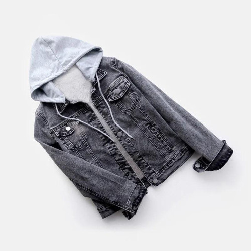 可拆連帽牛仔外套女冬季韓版新款加絨加厚百搭羊羔絨長袖保暖棉衣 可拆連帽牛仔外套女冬季韓版新款加絨加厚百搭羊羔絨長袖保暖棉衣