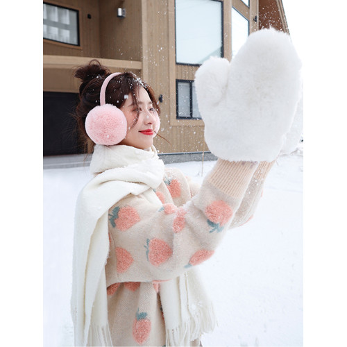 網紅草莓毛衣女寬松慵懶風外穿韓版秋冬新款加厚馬海毛套頭針織衫 網紅草莓毛衣女寬松慵懶風外穿韓版秋冬新款加厚馬海毛套頭針織衫