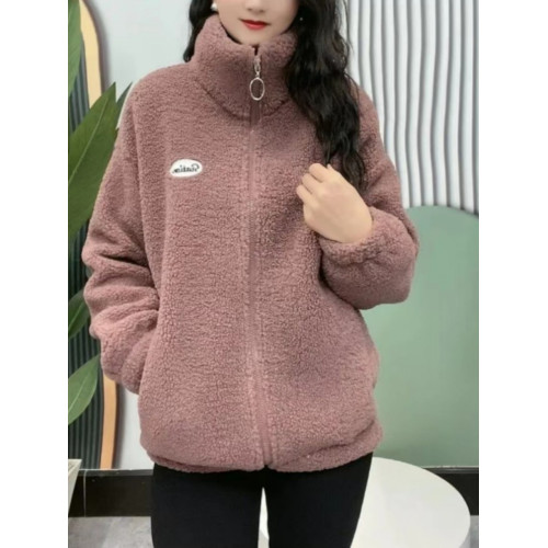 加絨一體絨外套女秋冬休閒減齡洋氣加厚立領顆粒絨保暖羊羔毛棉衣 加絨一體絨外套女秋冬休閒減齡洋氣加厚立領顆粒絨保暖羊羔毛棉衣