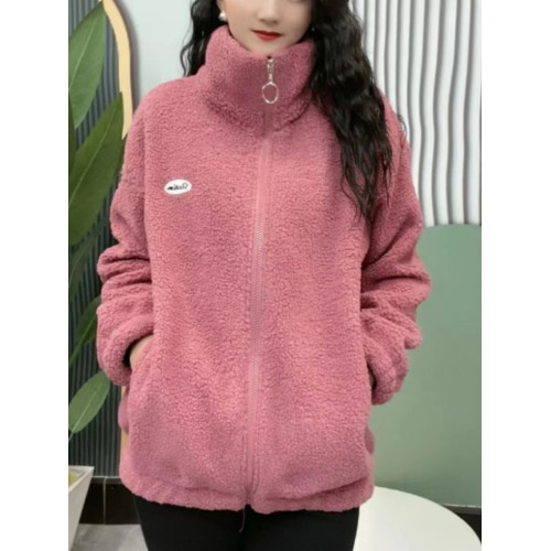 加絨一體絨外套女秋冬休閒減齡洋氣加厚立領顆粒絨保暖羊羔毛棉衣 加絨一體絨外套女秋冬休閒減齡洋氣加厚立領顆粒絨保暖羊羔毛棉衣