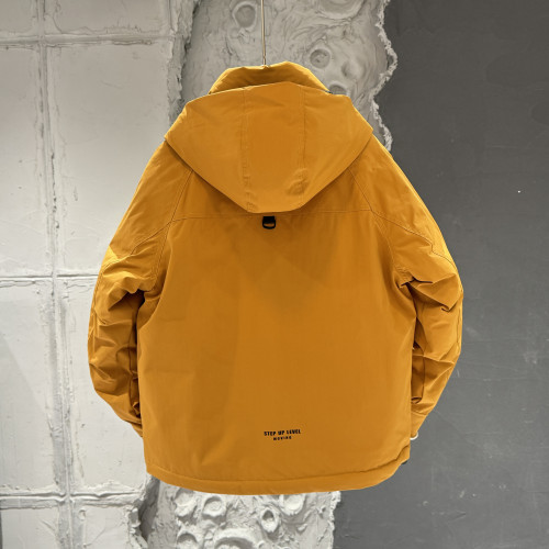 冬季連帽羽絨服男潮牌時尚防風抗寒白鴨絨沖鋒衣拼接加厚保暖外套 冬季連帽羽絨服男潮牌時尚防風抗寒白鴨絨沖鋒衣拼接加厚保暖外套