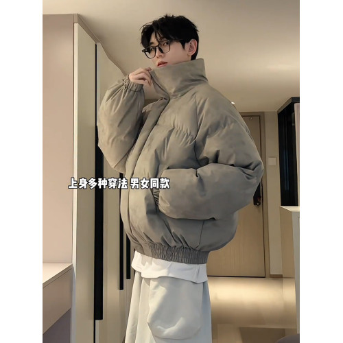 美式復古髒髒短款羽絨服男款冬季加厚立領麵包服cleanfit棉衣外套 美式復古髒髒短款羽絨服男款冬季加厚立領麵包服cleanfit棉衣外套