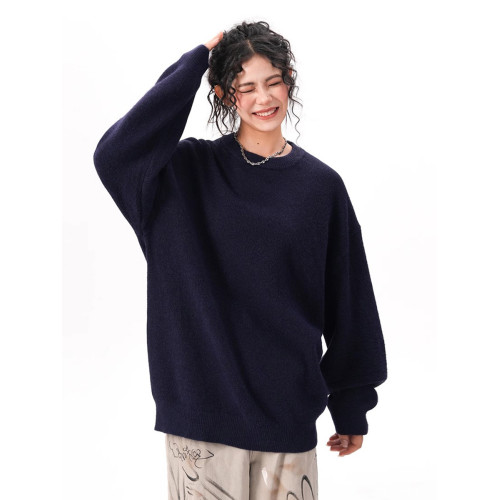 BWKA新年安可拉紅毛衣女男秋冬季復古重磅加厚線衣寬松慵懶針織衫 BWKA新年安可拉紅毛衣女男秋冬季復古重磅加厚線衣寬松慵懶針織衫