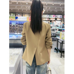 高級感西裝外套女2025春季新款韓版時尚寬松洋氣後背開叉西服上衣
