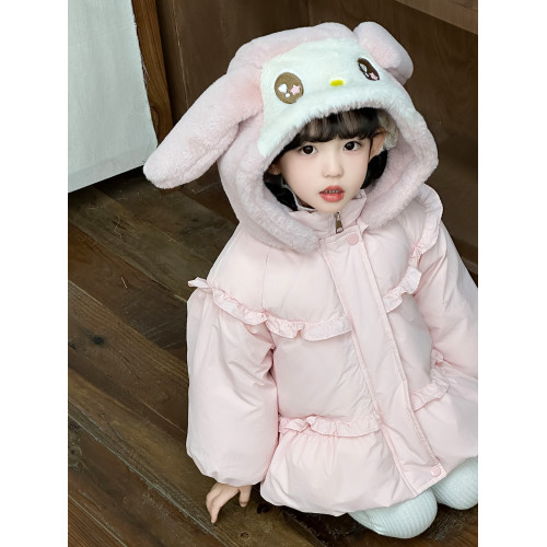 女童美樂蒂羽絨服2025新款洋氣兒童冬季加厚保暖女寶90白鴨絨外套 女童美樂蒂羽絨服2025新款洋氣兒童冬季加厚保暖女寶90白鴨絨外套