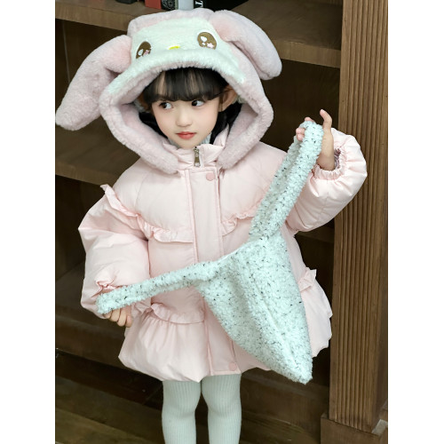 女童美樂蒂羽絨服2025新款洋氣兒童冬季加厚保暖女寶90白鴨絨外套 女童美樂蒂羽絨服2025新款洋氣兒童冬季加厚保暖女寶90白鴨絨外套