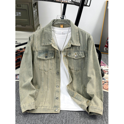 美式水洗牛仔夾克男寬松潮牌vibe工裝上衣春夏季休閒百搭情侶外套 美式水洗牛仔夾克男寬松潮牌vibe工裝上衣春夏季休閒百搭情侶外套