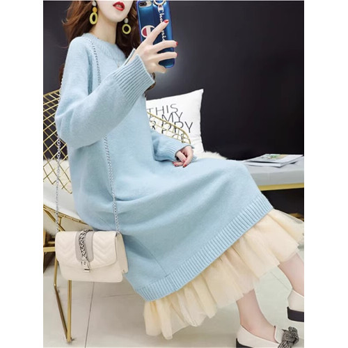 加厚長款過膝毛衣裙女外穿2024秋冬季新款慵懶風設計感針織連衣裙 加厚長款過膝毛衣裙女外穿2024秋冬季新款慵懶風設計感針織連衣裙