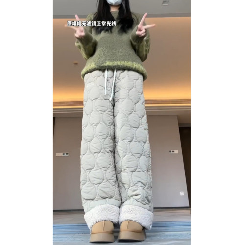 哈爾濱超厚菱格外穿羽絨棉褲女男冬季防寒褲子羊羔毛休閒長褲雪褲 哈爾濱超厚菱格外穿羽絨棉褲女男冬季防寒褲子羊羔毛休閒長褲雪褲