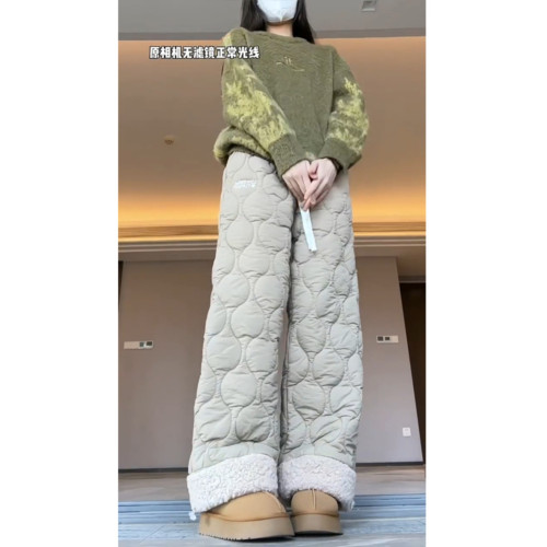 哈爾濱超厚菱格外穿羽絨棉褲女男冬季防寒褲子羊羔毛休閒長褲雪褲 哈爾濱超厚菱格外穿羽絨棉褲女男冬季防寒褲子羊羔毛休閒長褲雪褲