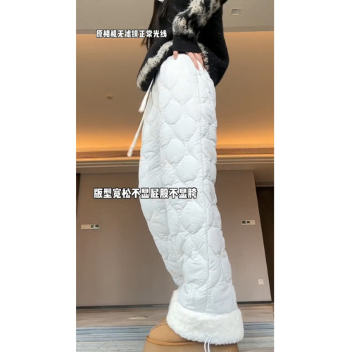 哈爾濱超厚菱格外穿羽絨棉褲女男冬季防寒褲子羊羔毛休閒長褲雪褲 哈爾濱超厚菱格外穿羽絨棉褲女男冬季防寒褲子羊羔毛休閒長褲雪褲