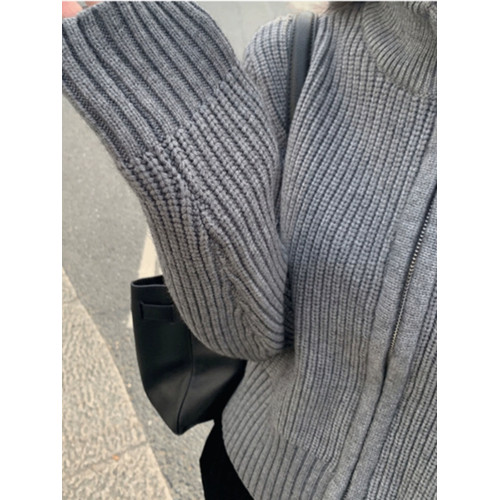 小香風高領針織開衫毛衣外套女裝秋冬新款洋氣減齡打底上衣外穿厚 小香風高領針織開衫毛衣外套女裝秋冬新款洋氣減齡打底上衣外穿厚