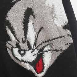 秋冬季女裝毛衣圓領卡通動漫刺綉洋氣百搭親膚保暖個性針織衫