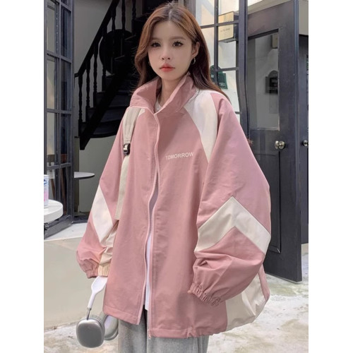 撞色防曬服女2025夏季新款港風寬松大碼休閒冰絲運動沖鋒衣外套潮 撞色防曬服女2025夏季新款港風寬松大碼休閒冰絲運動沖鋒衣外套潮